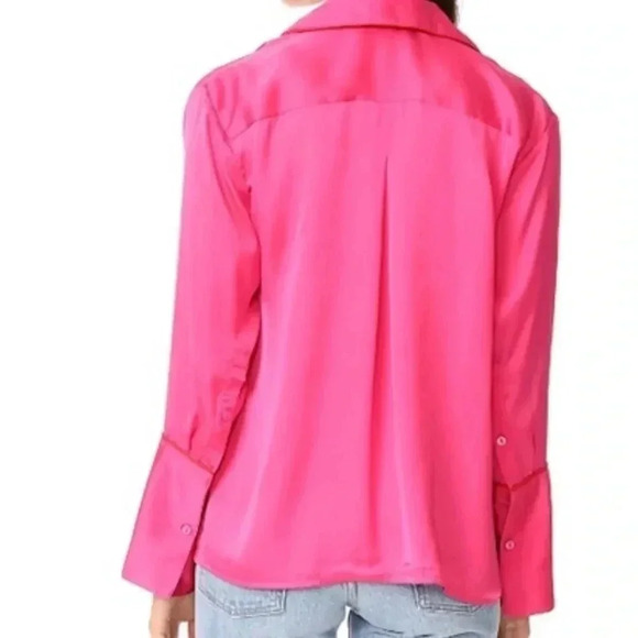 Rachel Antonoff Hot Pink Top Pajama Blouse women’s Small - Picture 3 of 9